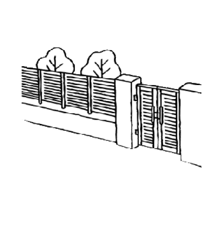 フェンス・門扉のイメージイラスト