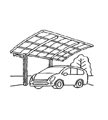 カーポート取付のイメージイラスト